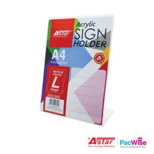 L Shape Card Stand/Astar SSA2880/Dudukan Kad Bentuk L/Holder Filing/Vertical/A4