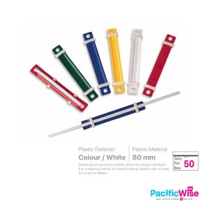 Plastic Fasterner/Klip Pegas Pengencang Kertas Plastic/White&Colour/Binder Accessories (50pcs/Box)