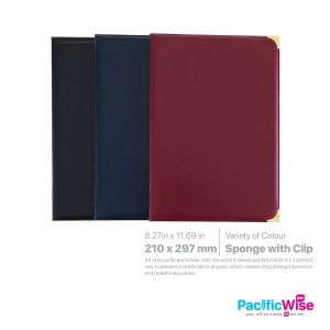 Certificate Holder PVC with Sponge & Corner Clip/Pemegang Perakuan PVC Dengan Span & Klip Sudut/CH8C/A4