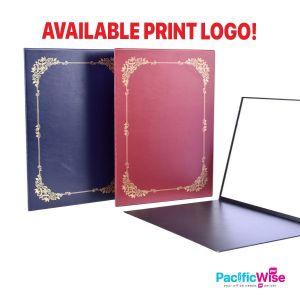 Certificate Holder PVC With Silk Screen Gold/Pemegang Perakuan PVC Dengan Sutera Layar Emas/Holder Filing/CH8C-SS/A4