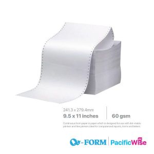 QForm/Computer Form 1 Ply 2 Up/Kertas Komputer/9.5" x 11"