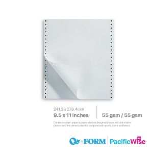 QForm/Computer Form 2 Ply/Kertas Komputer/9.5" x 11"