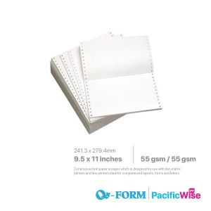 QForm/Computer Form 2 Ply 2 Up/Kertas Komputer/9.5" x 11"