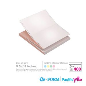 QForm/Computer Form 2 Ply 2 Up Colour/Kertas Komputer/9.5" x 11"