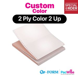 [Custom Color] 2 Ply Color 2 Up Computer Form/QForm/Kertas Komputer/9.5" x 11"