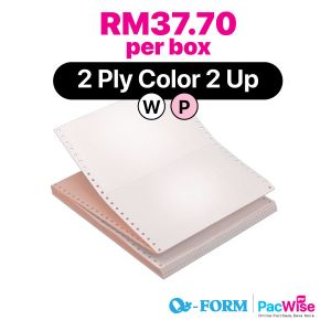 2 Ply Color 2 Up Computer Form/QForm/Kertas Komputer/9.5" x 11"