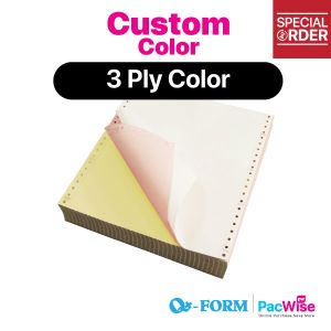 [Custom Color] 3 Ply Color Computer Form/QForm/Kertas Komputer/9.5" x 11"