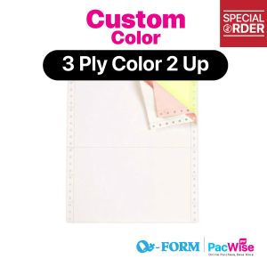 [Custom Color] 3 Ply Color 2 Up Computer Form/QForm/Kertas Komputer/9.5" x 11"