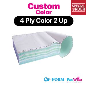[Custom Color] 4 Ply Color 2 Up Computer Form/QForm/Kertas Komputer/9.5" x 11"