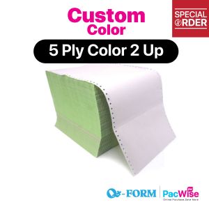 [Custom Color] 5 Ply Color 2 Up Computer Form/QForm/Kertas Komputer/9.5" x 11"