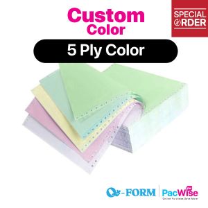 [Custom Color] 5 Ply Color Computer Form/QForm/Kertas Komputer/9.5" x 11"