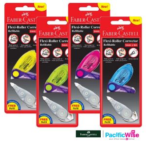 Faber Castell Correction Tape 6m With Refill/Pita Pembetulan 6m Dengan Isi Ulang