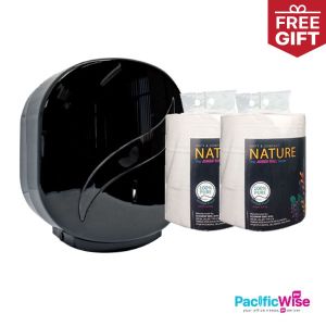 Jumbo Roll Tissue Dispenser (1 Unit) Get Free Nature Jumbo Roll Tissue (3 Rolls x 2 Packs)
