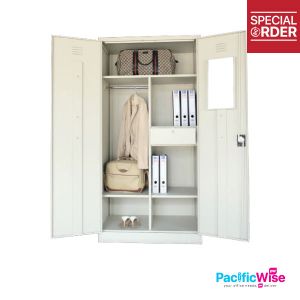 Office Cabinet/Full Height Wardrobe With Steel S198/Almari Pakaian Tinggi Penuh Dengan Keluli/Wardrobe/File Cabinet/Cupboard