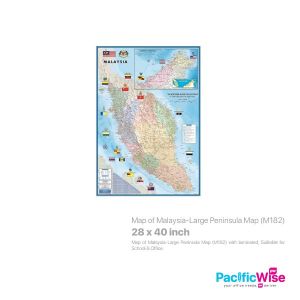 Map of Malaysia-Large Peninsula Map (M182)