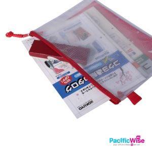 Zipper Mesh Bag PVC/Beg Zipper Mesh PVC/Holder Filing (A5/A4/A3)