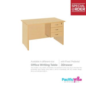Office Writing Table with Fixed Pedestal 3Drawer