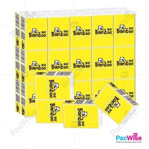 Bamboo Pocket Tissue 3 Ply (8s x 10 Packs) - Travel Tissue Mini Pack with Mighty Quotes
