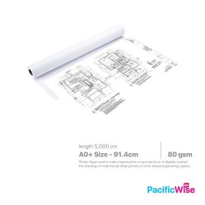 Plotter Paper/Kertas Plotter/Paper Roll/A0+ Size (Min 3 Rolls)