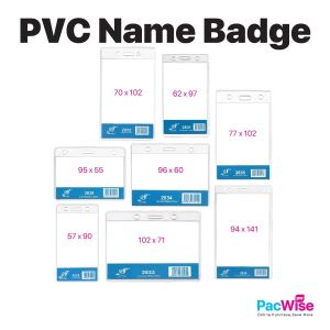 Name Badge Without Clip PVC/Lencana Nama Tanpa Klip PVC/Name Bagde/(Horizontal/Vertical)