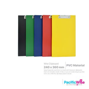 PVC Clip Board (Wire Clip) F4