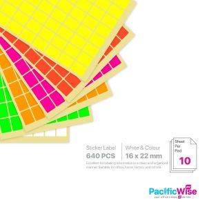 Rectangle Sticker Label/Label Pelekat Segi Empat/Sticker Label/16mm x 22mm