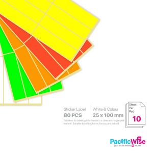 Rectangle Sticker Label/Label Pelekat Segi Empat/Sticker Label/25mm x 100mm