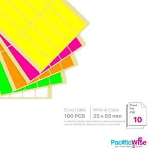 Rectangle Sticker Label/Label Pelekat Segi Empat/Sticker Label/25mm x 85mm