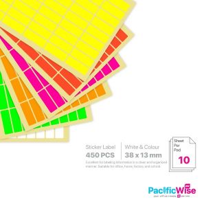 Rectangle Sticker Label/Label Pelekat Segi Empat/Sticker Label/13mm x 38mm