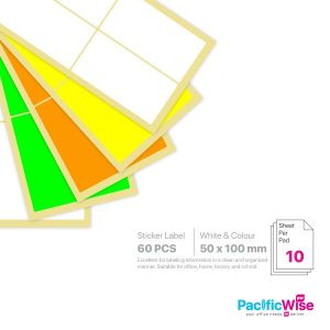 Rectangle Sticker Label/Label Pelekat Segi Empat/Sticker Label/50mm x 100mm